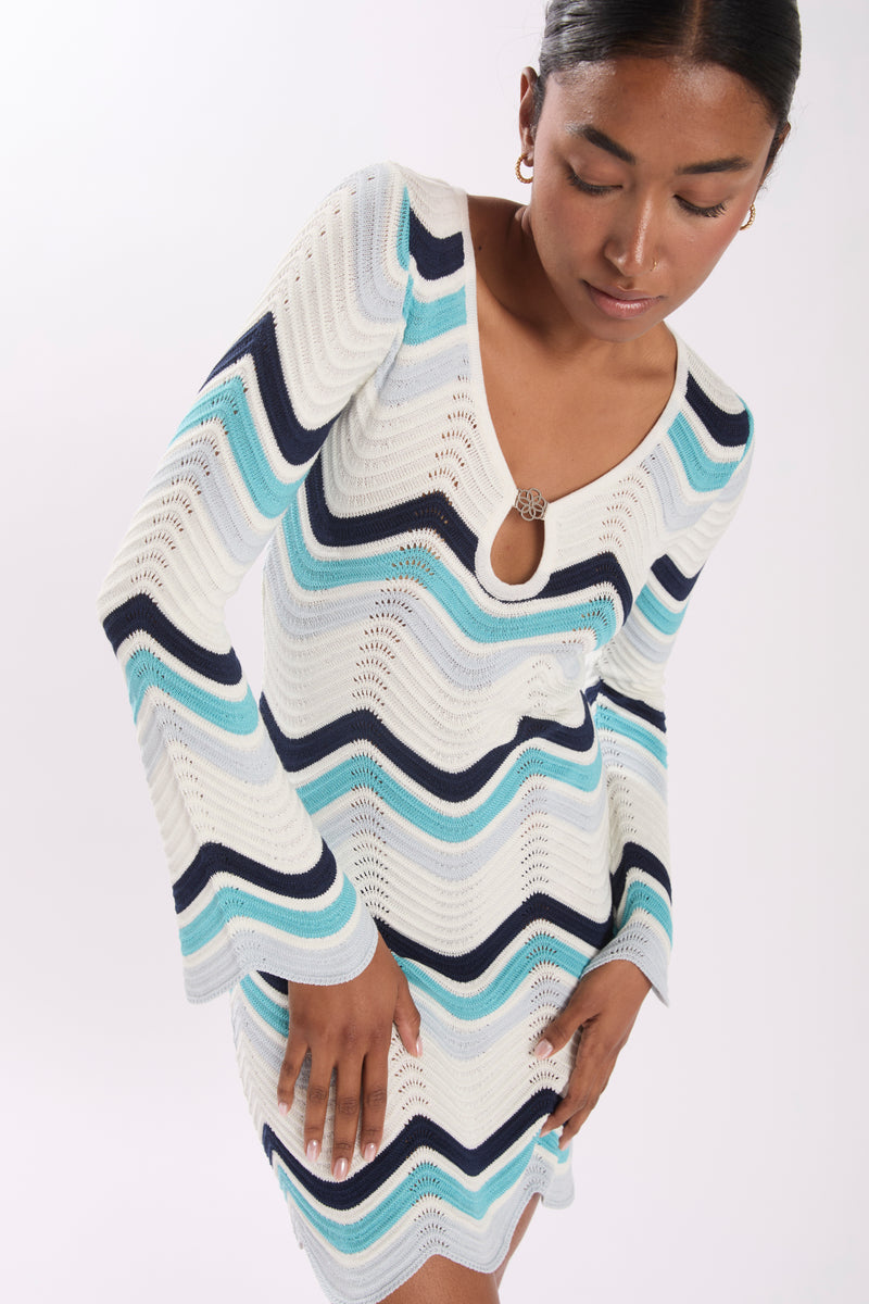 SHARON DRESS COASTAL SHADE