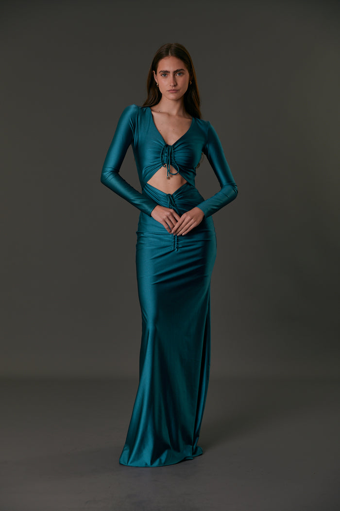 ABU DHABI DRESS TEAL