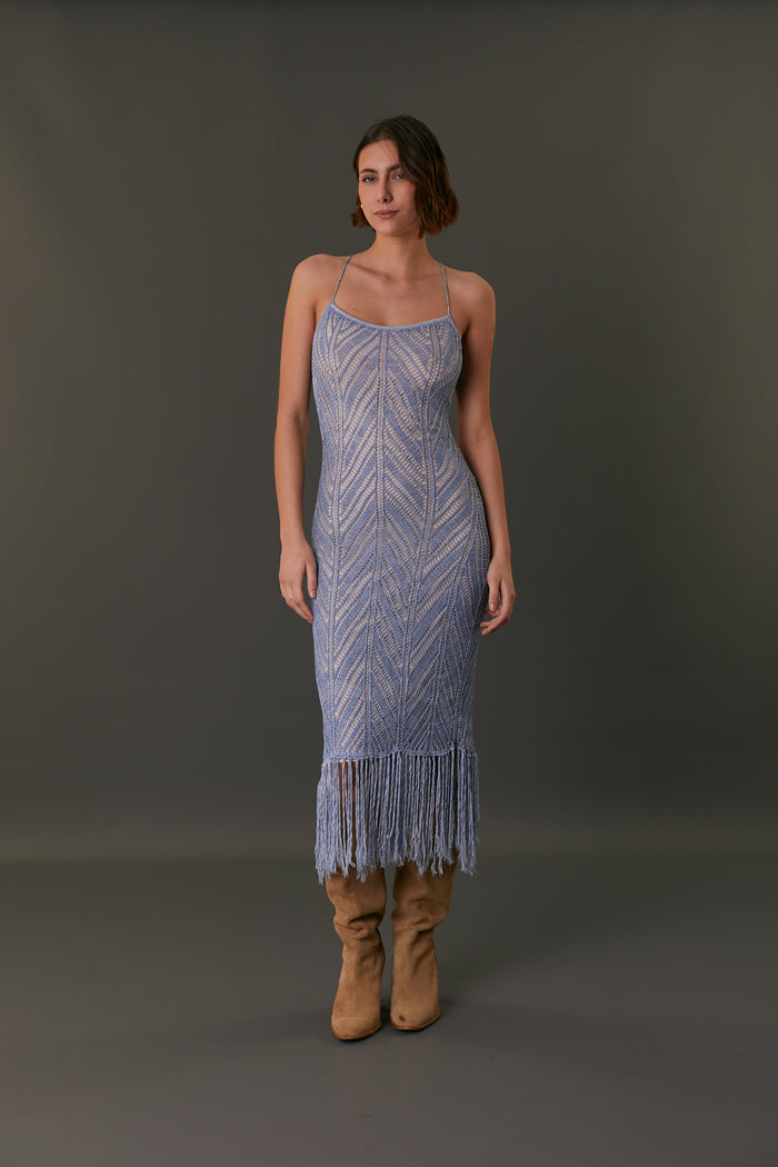 VENICE DRESS FADED DENIM