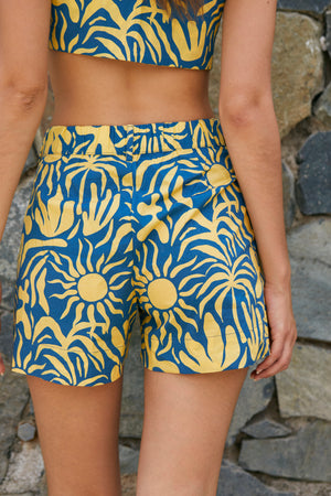 ITALA SHORTS BLUE PALMS