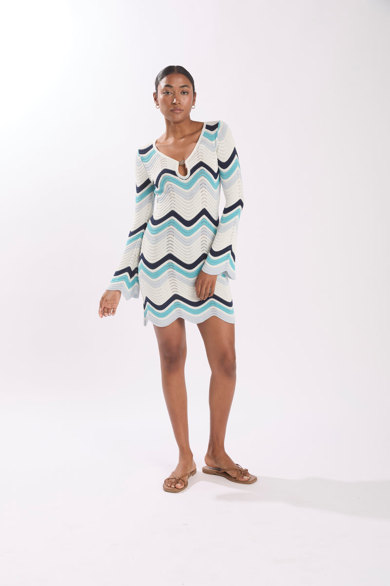 SHARON DRESS COASTAL SHADE