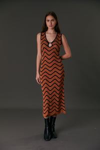 BARCELONA DRESS PECAN BROWN