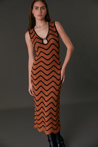 BARCELONA DRESS PECAN BROWN