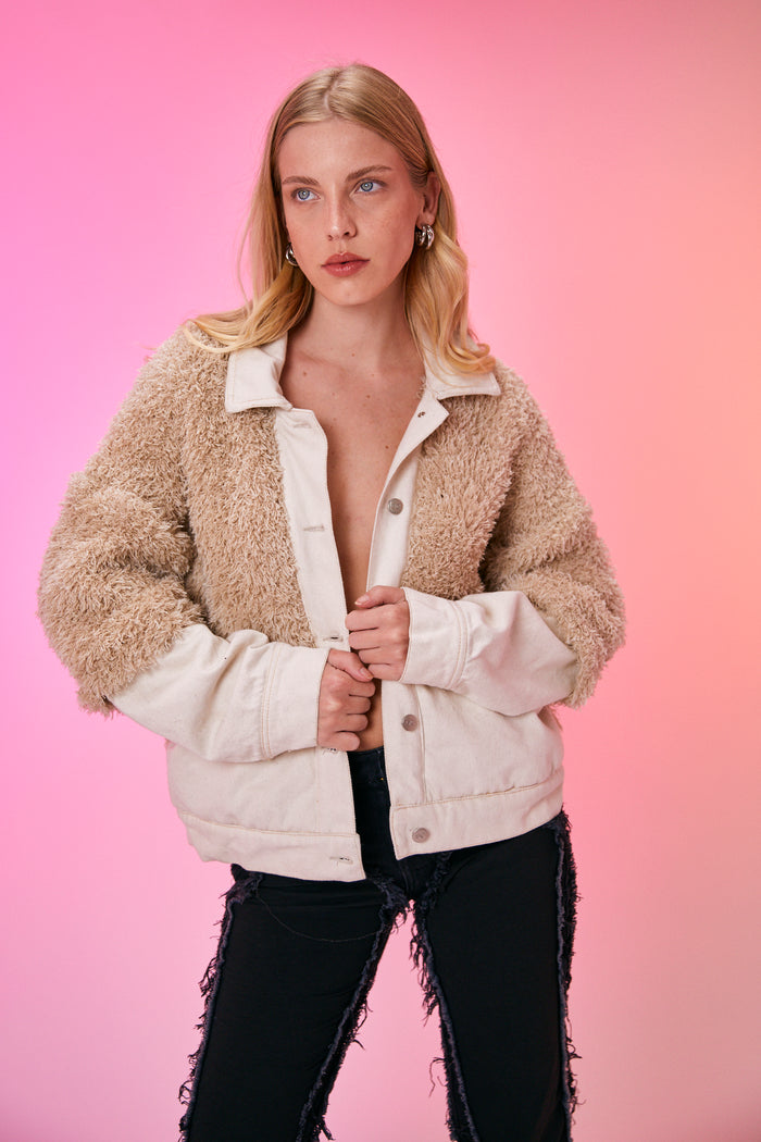 MOLLY JACKET FUR MACADAMIA