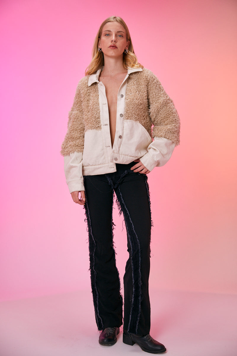 MOLLY JACKET FUR MACADAMIA