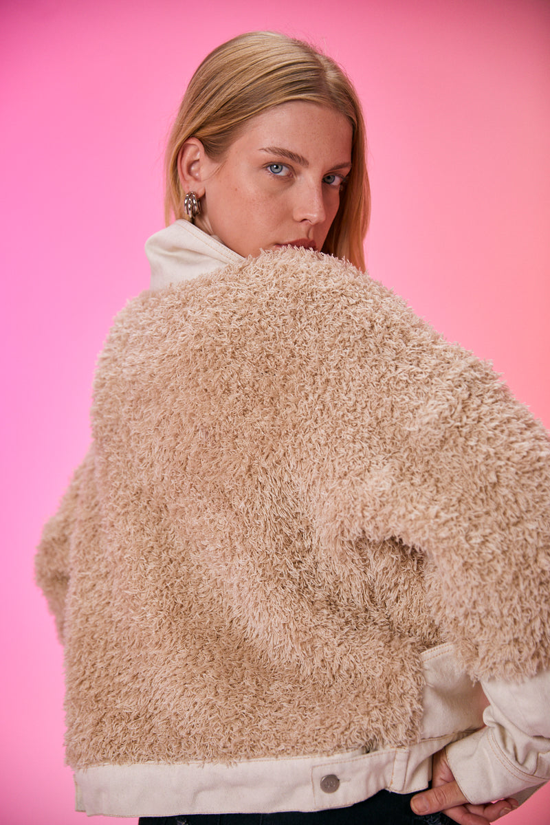 MOLLY JACKET FUR MACADAMIA